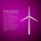 Wind generator flat icon on purple background