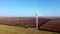 Wind generator produces electricity at rural station