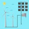 Wind generator for web and mobile. Green energy.