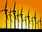 Wind generators silhouet