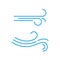Wind line icon breeze air logo. Wind fart blow vector icon symbol motion design