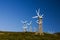 wind mills with blue sky