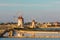 Wind mills at the salt evaporation ponds in the Stagnone Nature Reserve