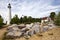 Wind Point Lighthouse In Racine Harbor In The U.S. State of Wisconsin