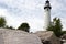 Wind Point Lighthouse In Racine Harbor In The U.S. State of Wisconsin