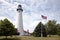 Wind Point Lighthouse In Racine Harbor In The U.S. State of Wisconsin