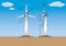 Wind power energy. Education infographic. Vector design.