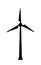 wind power plant stands in the field green energy renewable resource logo