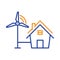 wind power renewable home energy icon