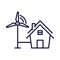 wind power renewable home energy icon