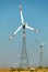 Wind power stations in desert. India, Jaisalmer