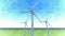 Wind power tower footage video