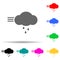 wind and rain cloud multi color style icon. Simple thin line, outline vector of web icons for ui and ux, website or mobile