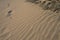 Wind ripple of sand beach