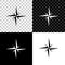 Wind rose icon isolated on black, white and transparent background. Compass icon for travel. Navigation design. Vector