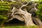 Wind sculpted trees, macrocarpa trees, Slope Point, Catlins, southern most point of South Island, New Zealand