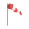 Wind speed and direction chart flag pole, windsock