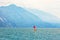 Wind surfing on lake Garda