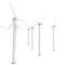 Wind turbine 3d render