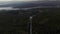 Wind turbine on the background of a beautiful landscape aero video