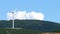 Wind turbine on beautiful landscape. Renewable energy production for green ecological world