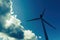 Wind turbine and clouds