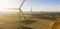 Wind turbine with coal power plant view from drone - Sustainable development, environment friendly, renewable energy concept -