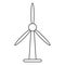 Wind turbine energy bio tower thin line