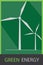 Wind turbine energy logo