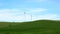 Wind turbine in the field, power generation wind farm (4K)