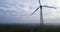 Wind turbine with a fixed propeller in the countryside.