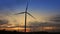 Wind Turbine Generator in sunset