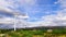 Wind turbine generators on top a hill