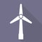 Wind turbine icon, eco concept