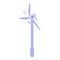 Wind turbine icon isometric vector. Ecology farm