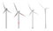 Wind turbine icons set, isometric style
