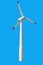 Wind turbine. Isolated on a blue background
