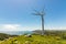 Wind Turbine Motion Blur New Zealand Cliff