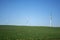 Wind turbine providing wind generated energy - sustainable energy on farm