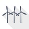 Wind turbine, renewable energy flat design vector icon