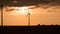 Wind Turbine at Sunset in Nebraska
