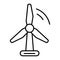 Wind turbine thin line icon. Wind energy illustration isolated on white. Mill outline style design, designed for web and