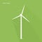 Wind turbine tower green energy logo icon