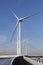 Wind turbines and an asphalted bicycle path