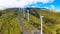 Wind turbines on beautiful mountain landsape