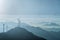 Wind turbines on the blue ridge mountains