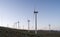 Wind Turbines California Desert Twilight