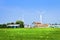 Wind turbines on farm