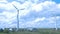 Wind turbines farm. aerogenerator windmill in sunny blue sky day. Wind Turbine.