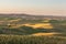 Wind Turbines farm in rolling wheat field in in Palouse region, Washington, USA